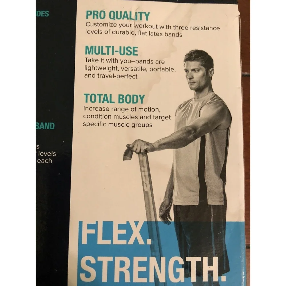 FILA All Levels 3 Flat Strength Flex Power Bands Lite Medium‎ Heavy